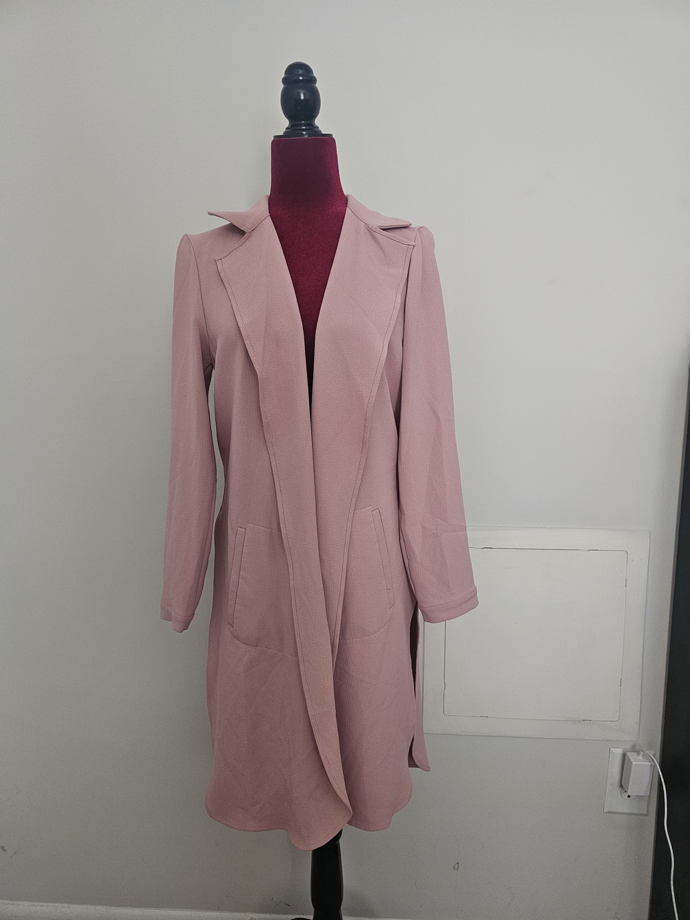 Lightweight Dusty Rose Trench Coat for Women